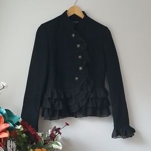 Mario Serrani Italy ruffled Military style bolero